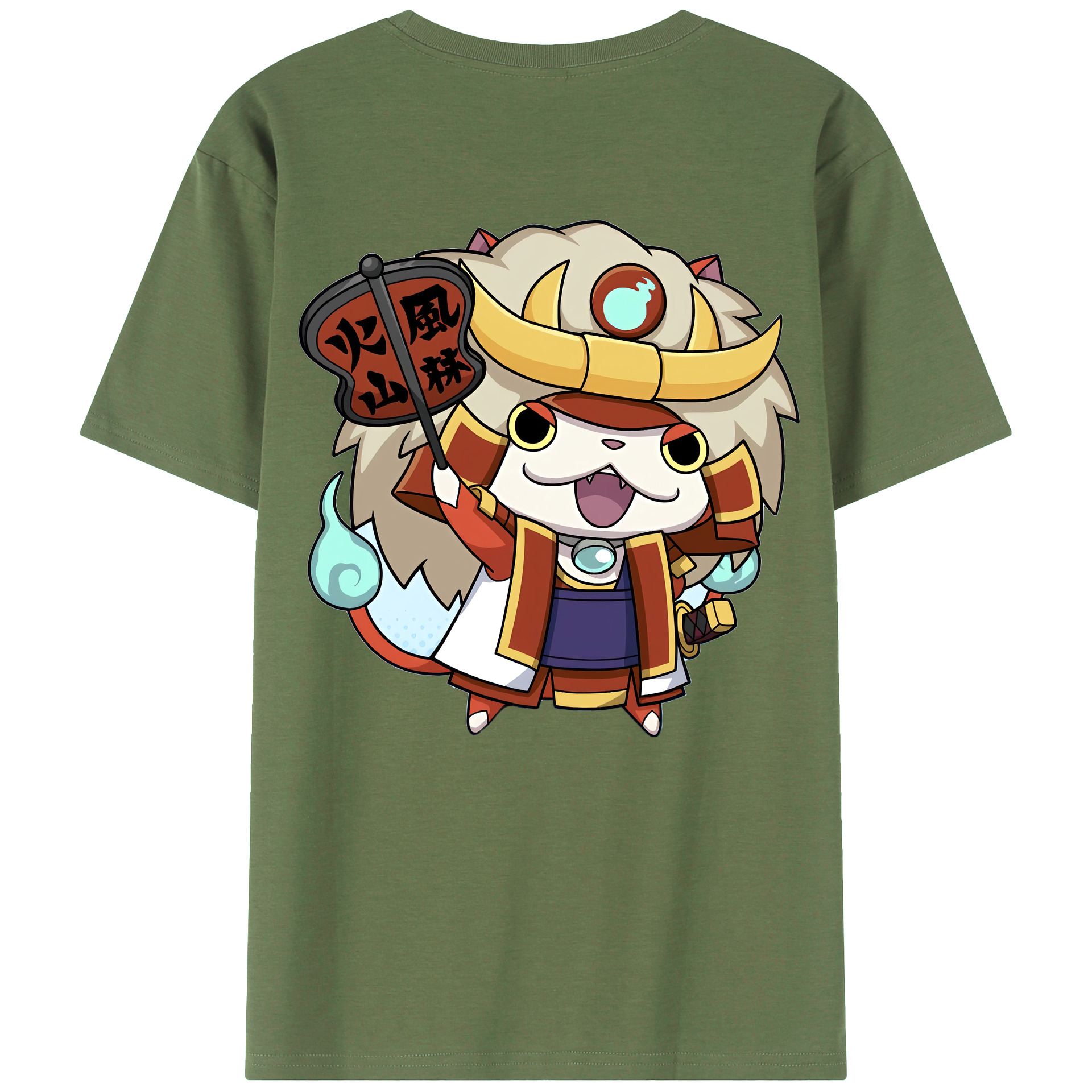 （画像用） 妖怪ウォッチ Yo-kai Watch 綿100％ メンズ半袖Tシャツ（バックプリント） 通気性